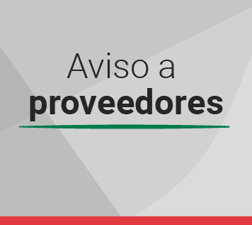 Aviso a proveedores