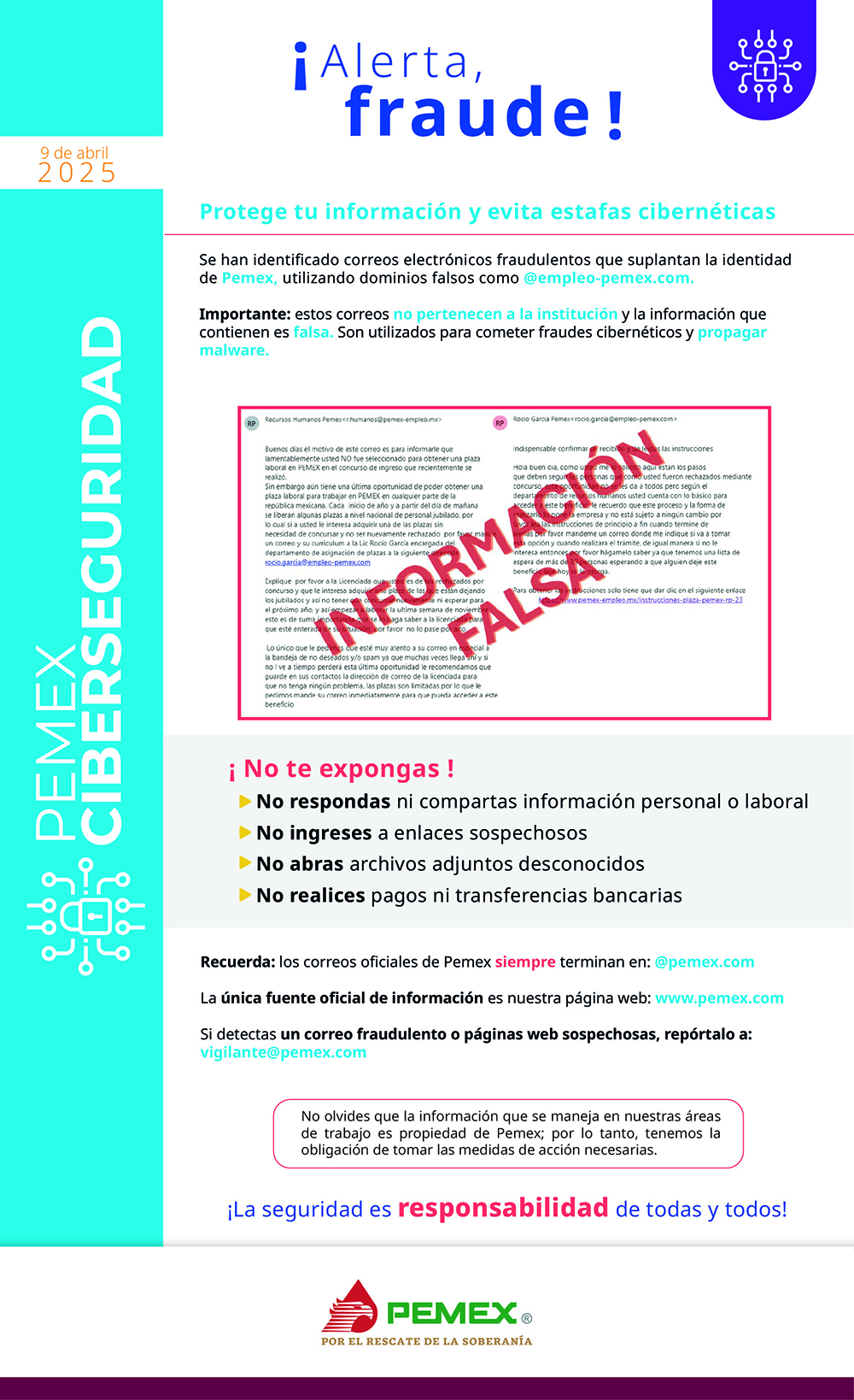Aviso importante para proveedores de Pemex
